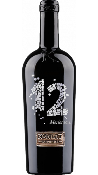 Bottle of Korlat Supreme Merlot 2012 wine 750 ml