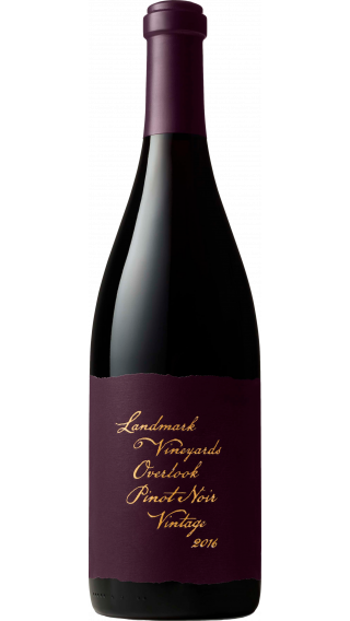 Bottle of Landmark Vineyards Overlook Pinot Noir 2016 wine 750 ml