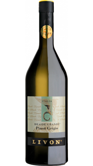 Bottle of Livon Braide Grande Pinot Grigio 2020 wine 750 ml