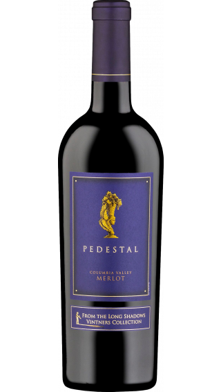 Bottle of Long Shadows Pedestal Merlot 2017 wine 750 ml