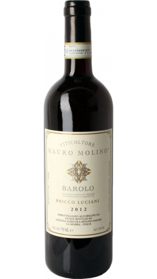 Bottle of Mauro Molino Barolo Bricco Luciani 2015 wine 750 ml