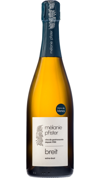 Bottle of Melanie Pfister Cremant d'Alsace Breit Blanc de Blancs Extra Brut wine 750 ml