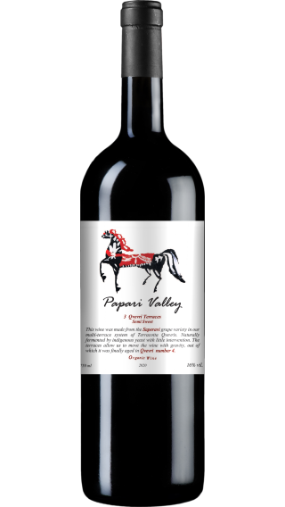 Bottle of Papari Valley 3 Qvevri Terraces Saperavi Semi Sweet 2021 wine 750 ml