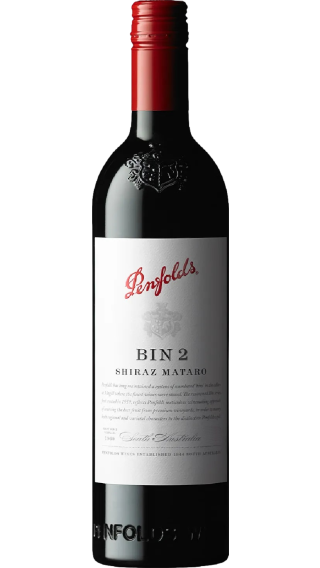 Bottle of Penfolds Bin 2 Shiraz Mataro 2019 wine 750 ml