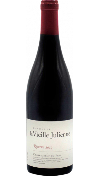 Bottle of Vieille Julienne Chateauneuf du Pape Reserve 2012 wine 750 ml