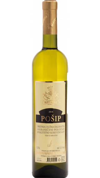 Bottle of Matusko Posip 2017 wine 750 ml