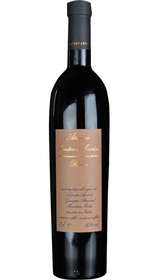 Bottle of Attanasio Primitivo di Manduria Reserva 2014 wine 750 ml