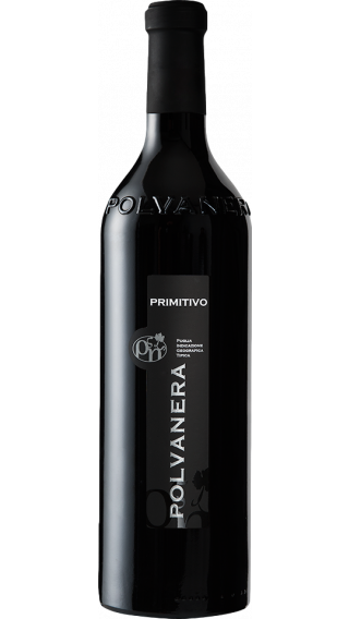 Bottle of Polvanera Primitivo 2018 wine 750 ml