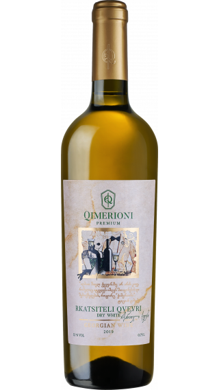 Bottle of Qimerioni Rkatsiteli Qvevri 2019 wine 750 ml