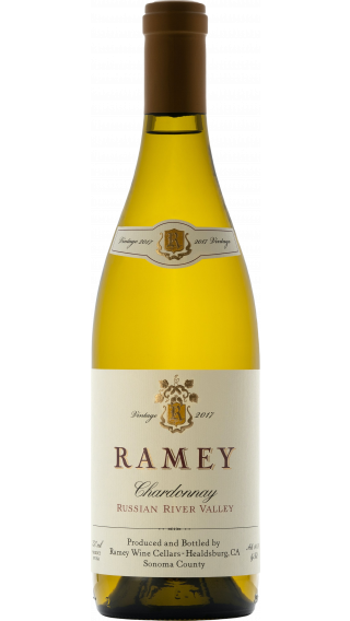 Bottle of Ramey Russian River Valley Chardonnay 2018 wine 750 ml