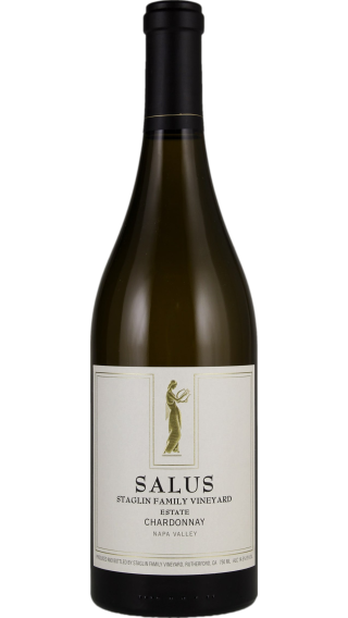 Bottle of Staglin Salus Estate Chardonnay 2021 wine 750 ml