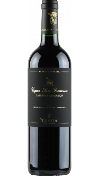 Bottle of Tasca d'Almerita Tenuta Regaleali Cabernet Sauvignon 2018 wine 750 ml