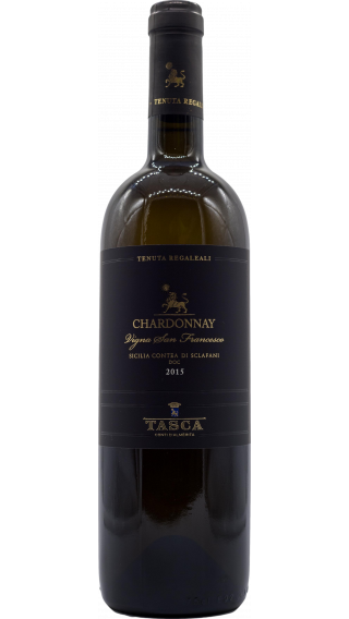 Bottle of Tasca d'Almerita Tenuta Regaleali Chardonnay 2015 wine 750 ml