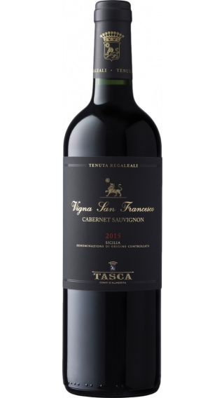 Bottle of Tasca d'Almerita Tenuta Regaleali Cabernet Sauvignon 2015 wine 750 ml