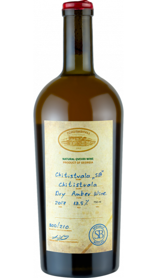 Bottle of Tchotiashvili Chitistvala 2017 wine 750 ml