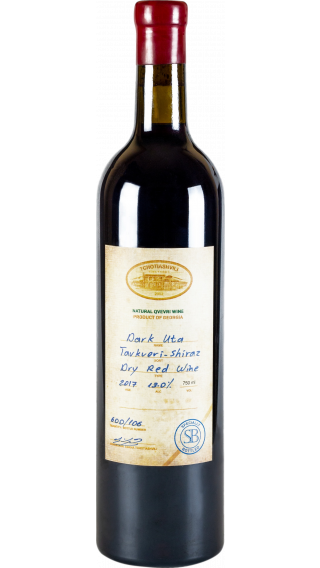 Bottle of Tchotiashvili Dark Uta 2016 wine 750 ml