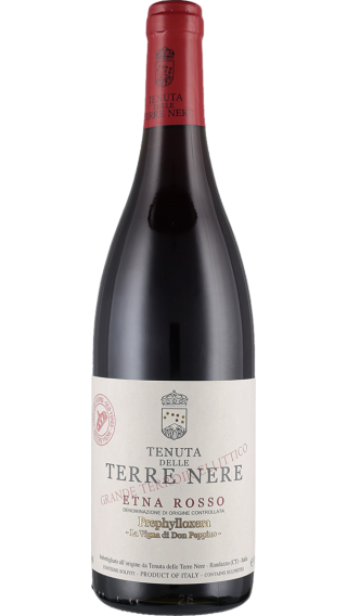 Bottle of Tenuta delle Terre Nere Etna Rosso Prephylloxera Don Peppino 2019 wine 750 ml