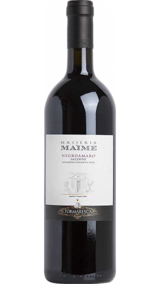 Bottle of Tormaresca Masseria Maime Negroamaro Salento 2019 wine 750 ml