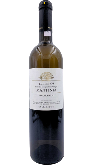 Bottle of Tselepos Mantineia Moschofilero 2022 wine 750 ml