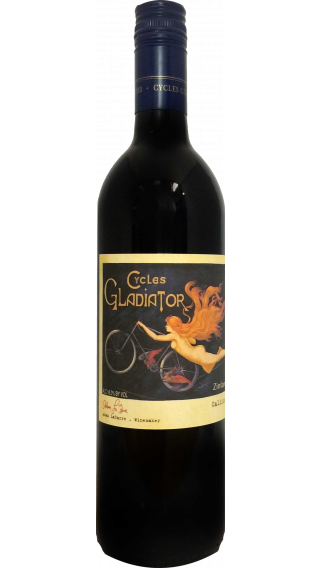 Bottle of Cycles Gladiator Zinfandel 2014 wine 750 ml