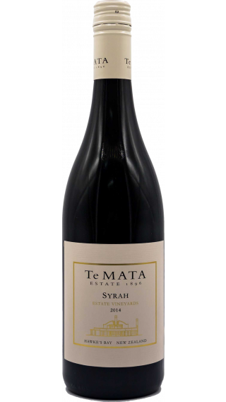 Bottle of Te Mata Estate Syrah 2014 wine 750 ml