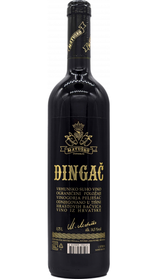 Bottle of Matusko Dingac 2015 wine 750 ml