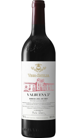 Bottle of Vega Sicilia Valbuena 5 2018 wine 750 ml