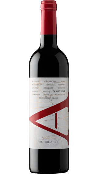 Bottle of Vina Vik A Carmenere 2021 wine 750 ml