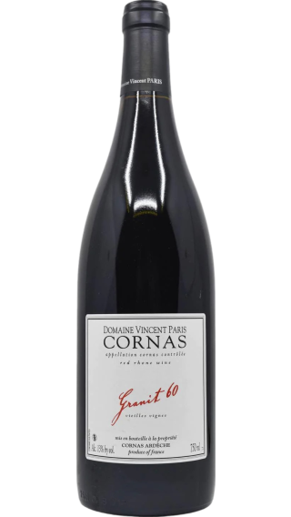 Bottle of Vincent Paris Cornas Granit 60 2021 wine 750 ml
