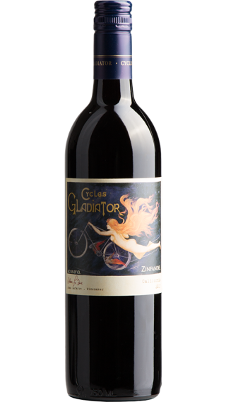 Bottle of Cycles Gladiator Zinfandel 2020 wine 750 ml