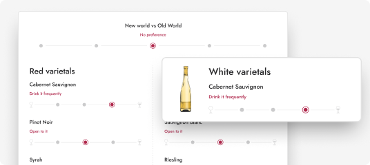Set your taste preferences